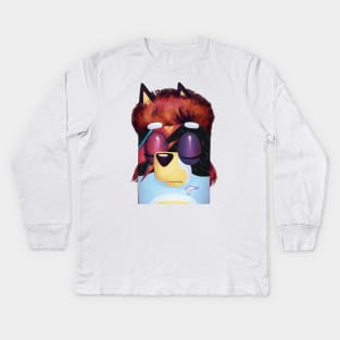 BANDIT HEELER DAD Kids Long Sleeve T-Shirt